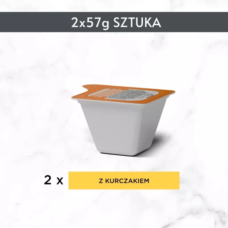 Purina Gourmet Revelations drėgnas ėdalas katėms, gabaliukai drebučiuose su višta, 2 x 57 g