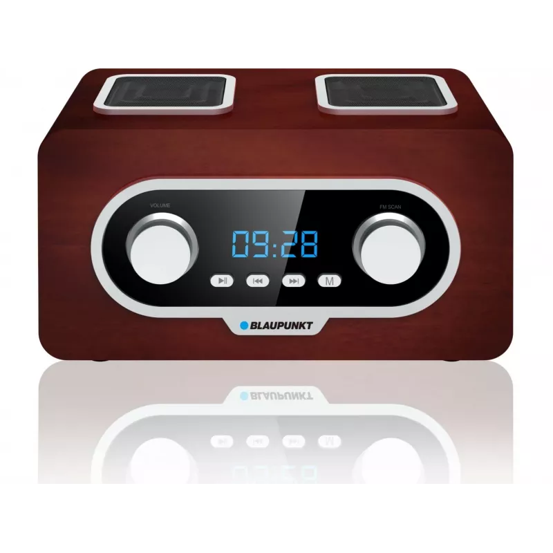Nešiojamas radijo imtuvas BLAUPUNKT PP5.2BR – FM radijas, 60 atminties vietų, USB/MP3, AUX, įkraunama baterija 1000 mAh, 3 W RMS, bronzinis