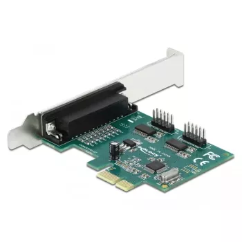 DeLOCK PCIe 1.1 Low-Profile adapteris lygiagrečiam ir nuosekliam prievadui – 1x LPT + 2x RS-232 (90413)