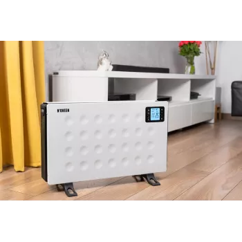 Konvekcinis elektrinis šildytuvas NOVEEN CH8000 — 2000 W, 3 galios lygiai, laikmatis, nuotolinio valdymo pultas, baltas