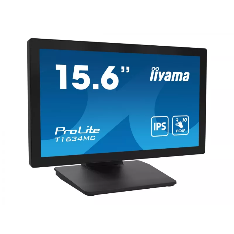 iiyama ProLite T1634MC-B1S kompiuterio monitorius 39,6 cm (15,6 colio) 1920 x 1080 pikselių Full HD LED liečiamas juodas