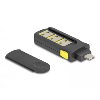 USB prievadų blokatorius DeLOCK 22031 (4 vnt., juodas/geltonas)