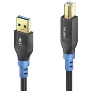 USB laidas PureLink FI-U200-030 3 m USB A USB B juodas mėlynas
