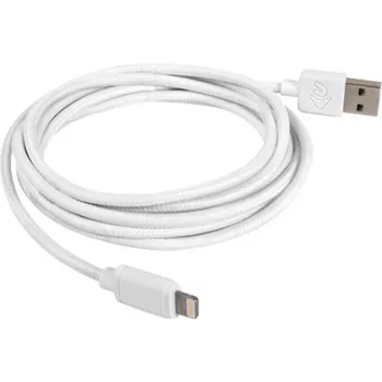 USB 2.0 adapterio laidas, USB-A kištukas > Lightning kištukas (baltas, 2,0 metro)