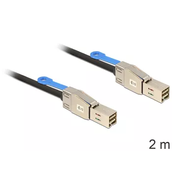 DeLOCK 83395 SAS kabelis 2 m Juodas