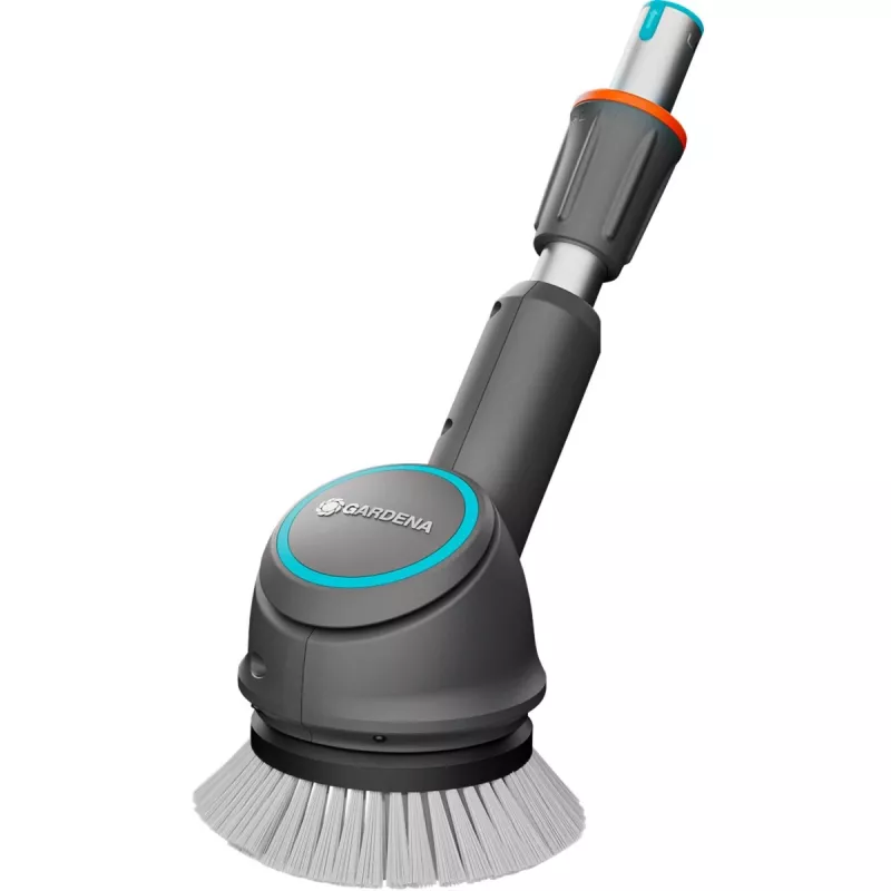 Akumuliatorinis šluotvarkis AquaBrush Universal 18V P4A, kietų grindų valiklis Pilka/turquoise, Li-Ion akumuliatorius 2,5Ah P4A, POWER FOR ALL ALLIANCE