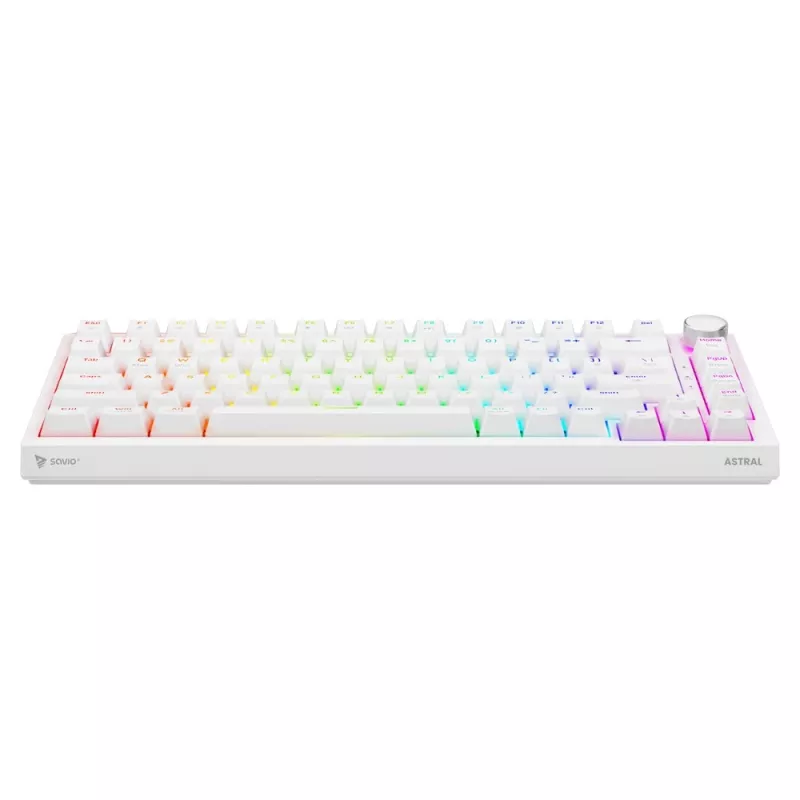 Savio ASTRAL WHITE JADE klaviatūra žaidimams USB QWERTY US International