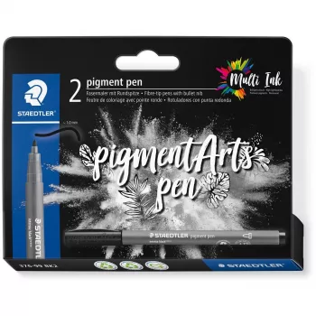 Feltinis rašiklis Staedtler Pigment Arts Intensiv Pen juodas 2 vnt