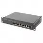 DIGITUS Gigabit Ethernet PoE jungiklis 8 prievadų PoE+ 10 colių stovas, iki 80 W PoE biudžeto