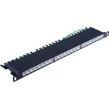Patch Panel ShiverPeaks S/CONN 08-67052 0,5U, RJ-45, Cat6a, plieninis
