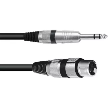 Adapterinis kabelis XLR į 6,3 mm lizdą Omnitronic 30225180 — 1x XLR moteriškas į 1x 6,3 mm Jack, 0,9 m