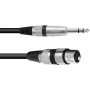 Adapterinis kabelis XLR į 6,3 mm lizdą Omnitronic 30225180 — 1x XLR moteriškas į 1x 6,3 mm Jack, 0,9 m
