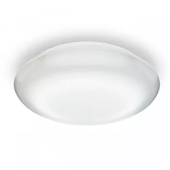 Lubinis šviestuvas Steinel DL Vario Quattro PRO S – apvalus LED 14 W, baltas, 310×69 mm, su judesio davikliu