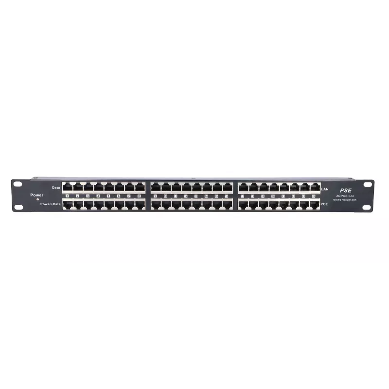 Extralink PoE Injector 24 prievadai 24x 100Mb/s RJ45, montuojamas į stelažą