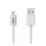 USB į Micro USB duomenų laidas Tellur Nailoninis Pintas 1 m Sidabrinis