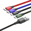 USB laidas Baseus Fast 4in1 2xUSB-C / Lightning / Micro 3,5A 1,2m (juodas)