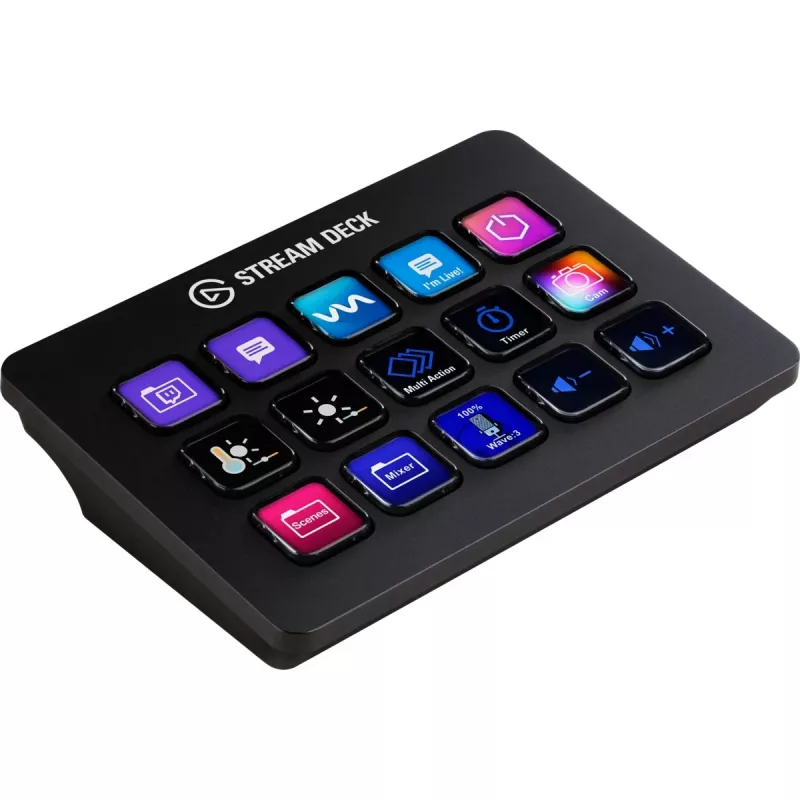 Elgato Stream Deck MK.2 15 klavišų USB valdymo pultas su klasikiniais mygtukais, juodas