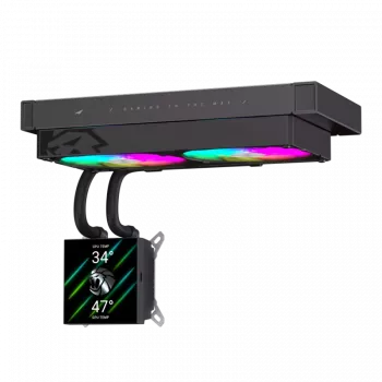 Gamemax GLACIER 240 LCD BK skystinis aušintuvas procesoriui Intel, AMD