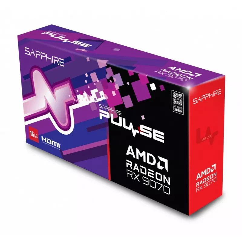 SAPPHIRE PULSE Radeon RX 9070 16GB GDDR6 vaizdo plokštė