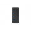 USB šakotuvas NATEC MANTIS USB 2.0 Type-B — 4x USB 3.2 Gen 1 Type-A, juodas, 0,8 m laidas, maitinimo adapteris, maitinimo jungiklis