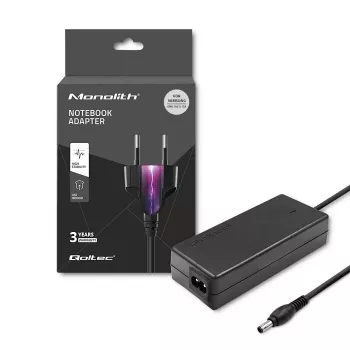 Qoltec 50015.60W maitinimo adapteris Samsung | 60W | 19V | 3,15A | 5,5*3,5+pin | +maitinimo laidas