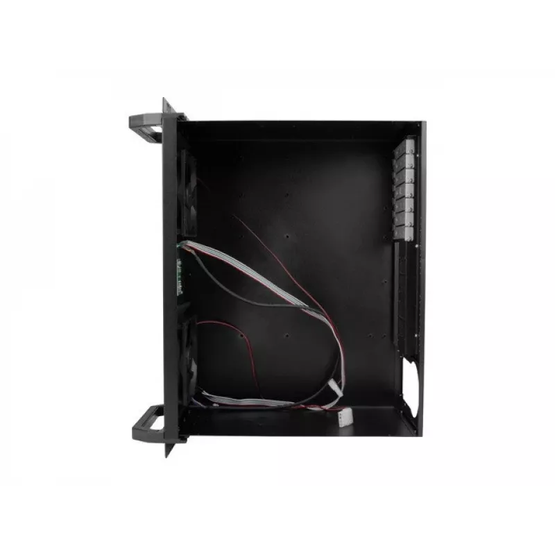 Rack korpusas LANBERG SC01-3504-10B, 1x 3,5 colio + 1x 2,5 colio lizdai, 7 plėtros lizdai, 2x 120mm priekiniai ventiliatoriai, USB 2.0