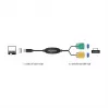 Serijinis kabelis DeLOCK 63466 USB Type-A DB-9 1,5 m juoda/žalia/geltona