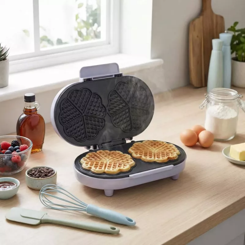 Giles & Posner EK6700GSPPVDE Dvigubas širdelės formos vaflinis
