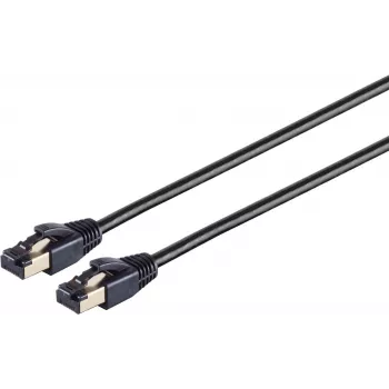 Tinklo laidas ShiverPeaks S/CONN 08-41035 Cat8.1 F/FTP 2 m RJ-45 su paauksuotais kontaktais, juodas