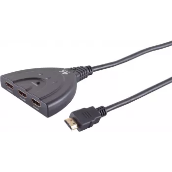 HDMI jungiklis ShiverPeaks 05-02007 3x1 4K60Hz – 3 įėjimai į 1 išėjimą