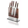 Magnetinis peilių laikiklis GEFU 13958 Guard – nerūdijantis plienas ir riešutmedis, 90×250×256 mm