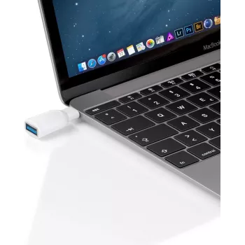 Wentronic Goobay USB-C™ adapteris - USB 3.0 A lizdas, baltas - skirtas USB-C™ ir USB-A įrenginių sujungimui (66262)