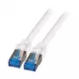 EFB-Elektronik RJ45 Patch Laidas Cat.6A S/FTP TPECat.7 Žaliava superflex Baltas 0,25m (K5525FWS.0,25)