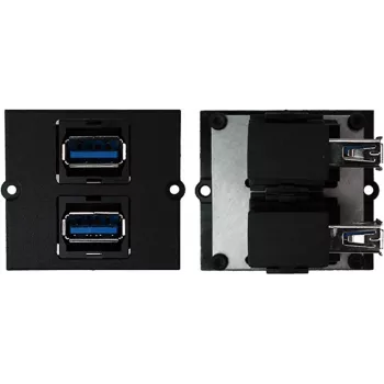 Kištukinis lizdas Bachmann 917.059 2 x USB-A juodas