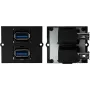 Kištukinis lizdas Bachmann 917.059 2 x USB-A juodas