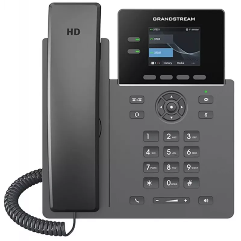 IP telefonas Grandstream GRP2610 2 linijos HD garsas, operatorinės klasės VoIP telefonas