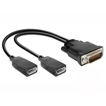 Vaizdo kabelio adapteris DeLOCK 65354 DMS į 2 x DisplayPort juodas