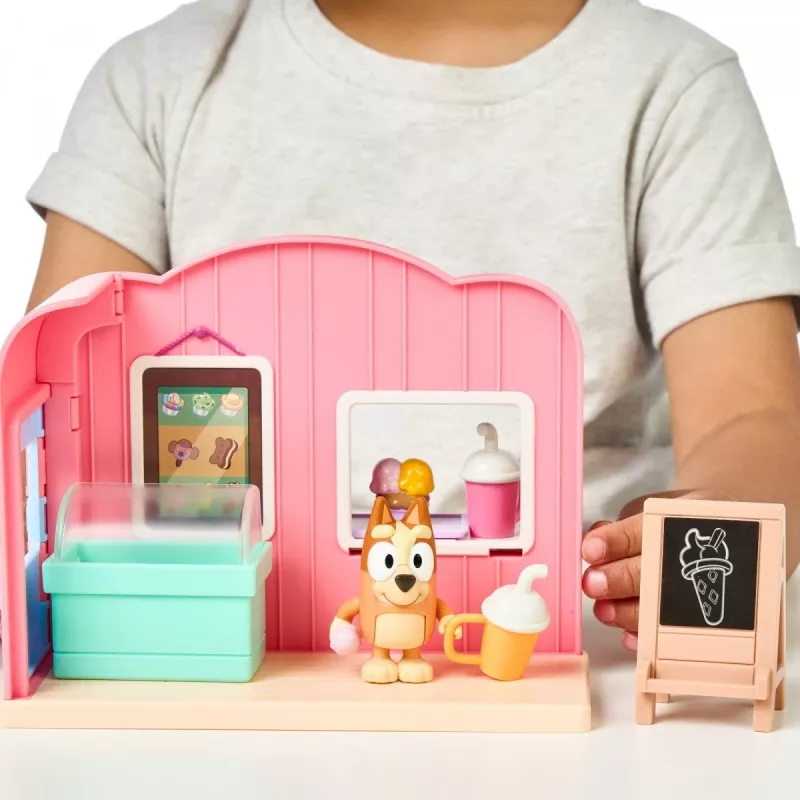 TMTOYS Mini Bluey ledų parduotuvėlė BLU17553 – miniatiūrinės figūrėlės, kolekcinis žaidimų rinkinys