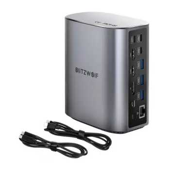Dokavimo stotelė BlitzWolf BW-TH15 17in1 — 2x HDMI, DisplayPort, 4x USB-C