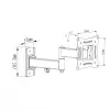 Laikiklis TV LCD/LED 10-27 15kg AR-82 reguliavimas vertikalus/horizontalus 28cm