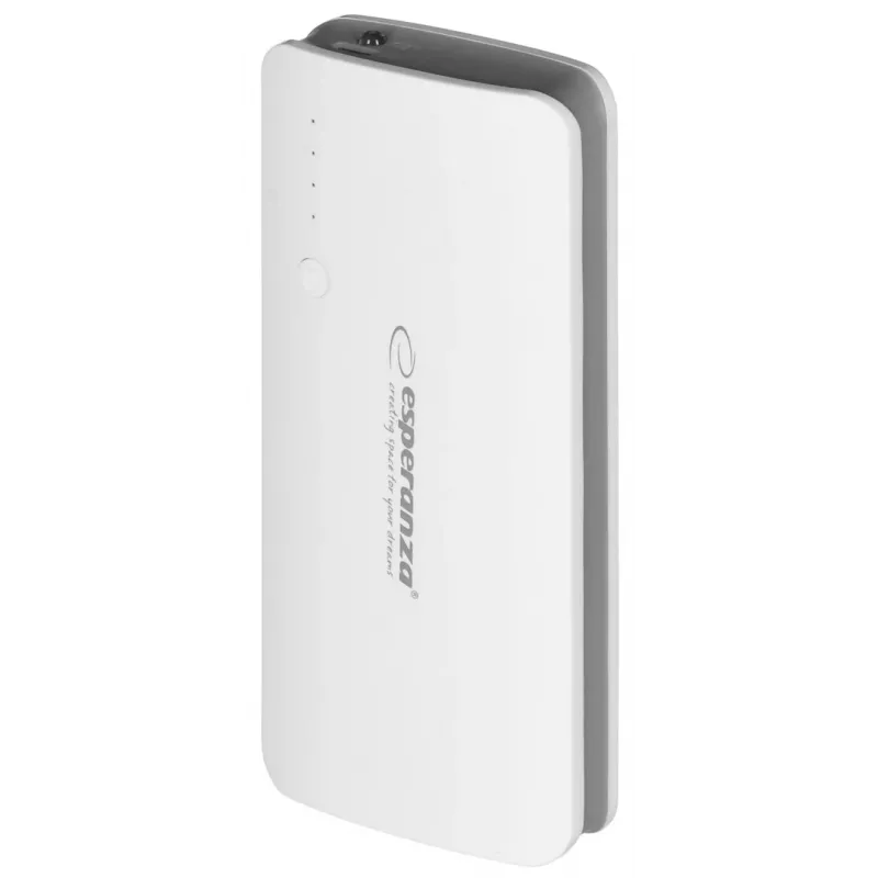 Nešiojamas įkroviklis Esperanza EMP106WE Radium – 8000 mAh, 3 įrenginių išvestis, Micro-USB įvestis, 5V/2A ir 5V/1,5A/1A išėjimai, pilka