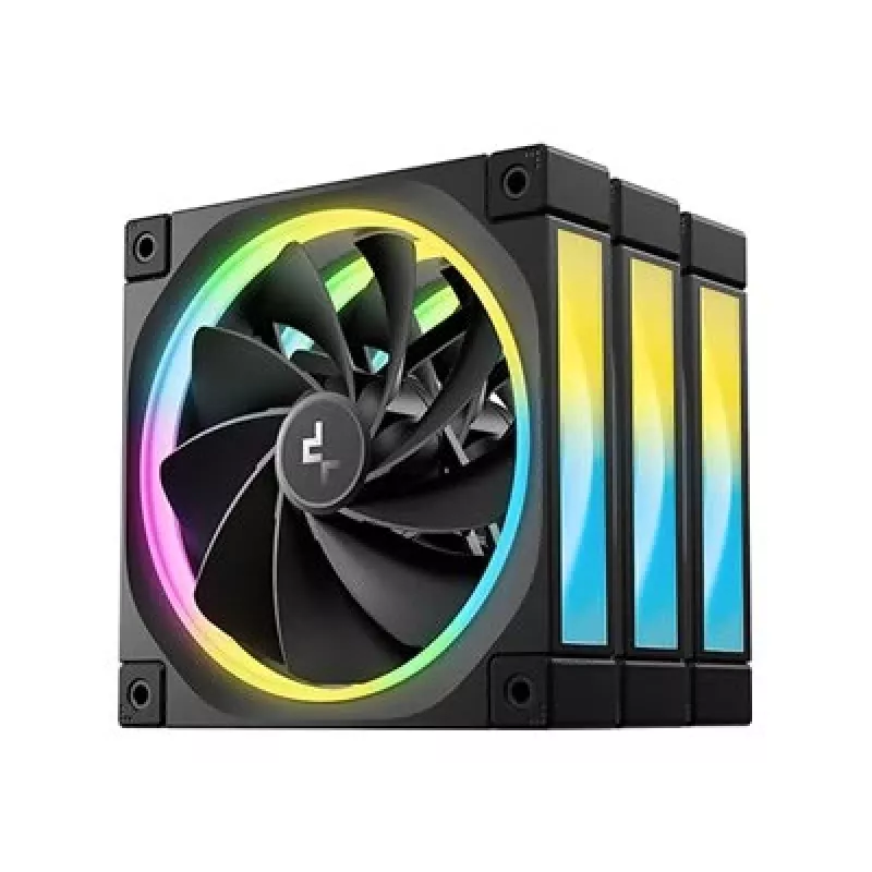 DeepCool FL12R 120mm ARGB korpuso ventiliatoriai 3 vnt. rinkinys juodi