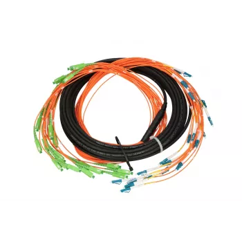 Kelių pluoštų jungiamasis kabelis Extralink SC/APC-LC/PC SM 24F 30M Cascade 90cm