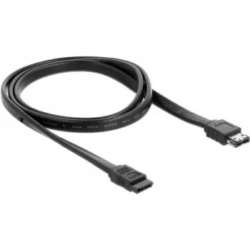 SATA laidas DeLOCK 85810 1 m SATA 7 kontaktų eSATA Juodas