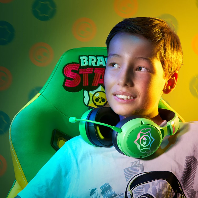 Belaidės žaidimų ausinės Subsonic su Brawl Stars kaukole