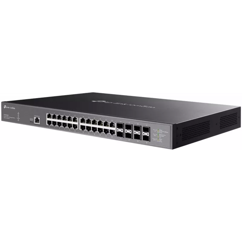 TP-Link Omada 32 prievadų 10GE L2+ valdomas jungiklis su 24 prievadais PoE++