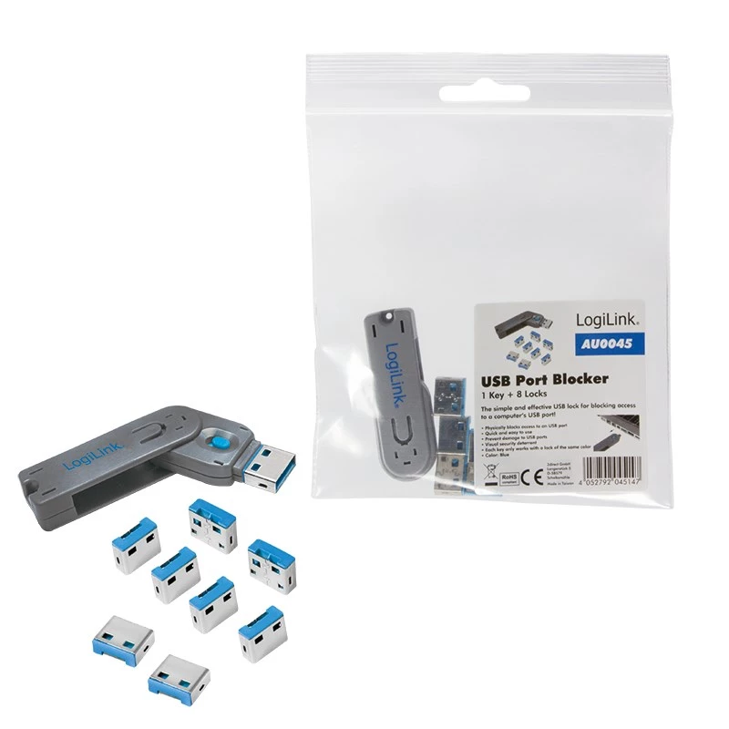 USB prievado spyna LogiLink AU0045 (mėlyna)
