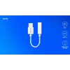 USB Type-C (M) – Jack 3,5 mm (M) garso adapteris baltas SAVIO AK-52