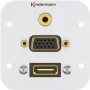 Kištukinis lizdas HDMI VGA 3,5 mm Kindermann 7441000586