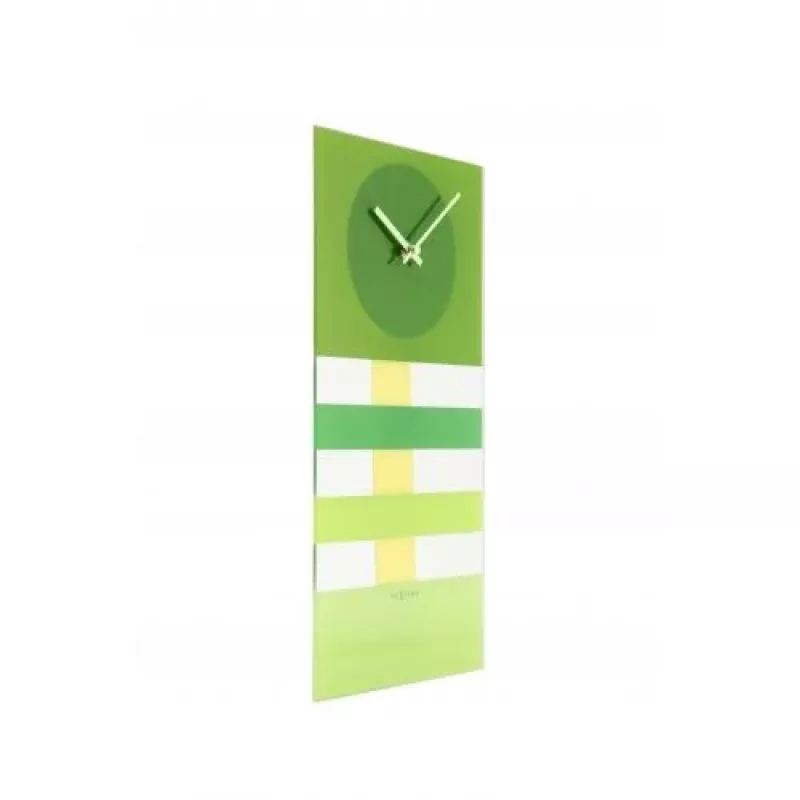 NeXtime klok 2855gn Bold Stripes sieninis laikrodis, žalias, 19 x 38 cm